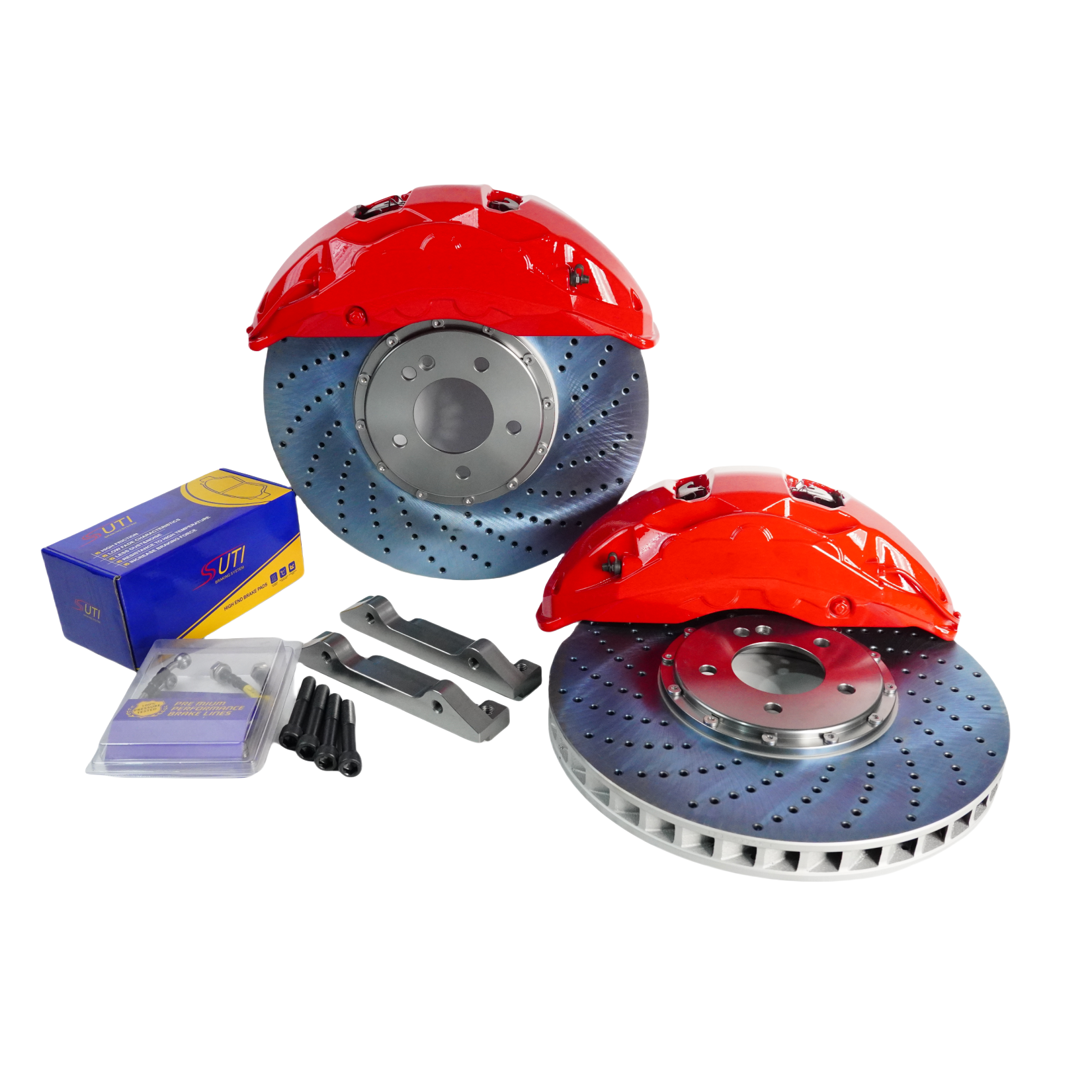 Custom-Grade Aluminum Racing Car 10-Piston Brake Kit 10N Super Braking Performance Universal 10-Piston Brake Solution
